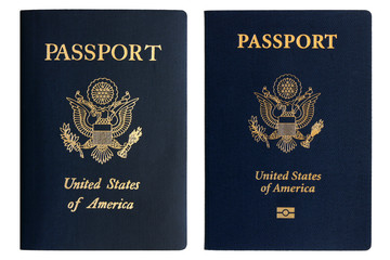 Old and new American passports