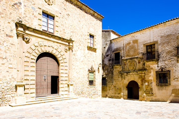 Fototapeta na wymiar Episcopal Palace, Plaza de Santa Maria, Caceres, Extremadura, Sp