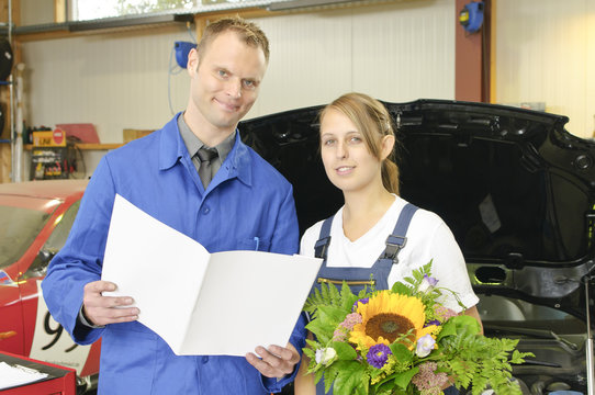 Autowerkstatt, bestandene Abschlusspr&uuml;fung