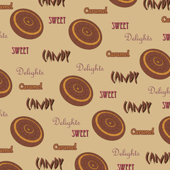 Seamless wallpaper with candies