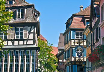 Naklejka premium Maisons à colombages à Colmar en Alsace
