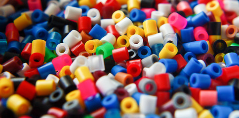Fototapeta na wymiar Multi-colored Hama beads