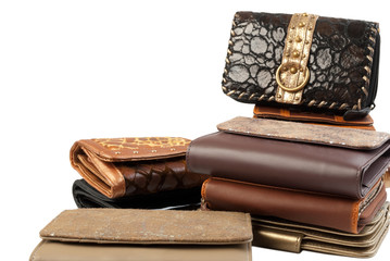 Stack of wallets #3 | Isolated