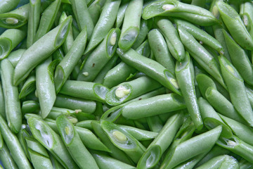 Chopping of Asparagus beans Pattern using as Background