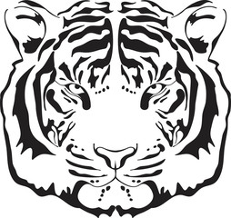 Tiger head silhouette.