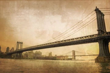 Crédence de cuisine en verre imprimé Brooklyn Bridge Brooklyn Bridge