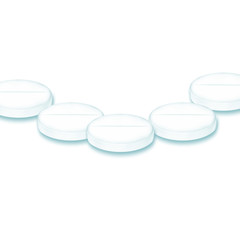Pills isolated on white background