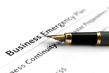 Obraz premium Business emergency plan