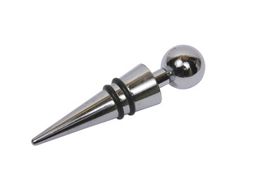 Bottle wine stopper on white