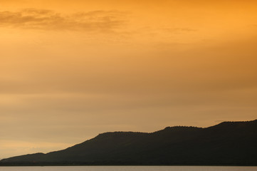 Sunset over mountain