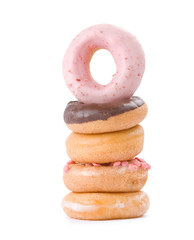 Stack of colorful and delicious donut