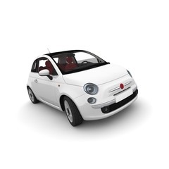 wei&szlig;es Auto PKW mit roten Sitzen