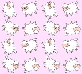 semaless lamb pattern