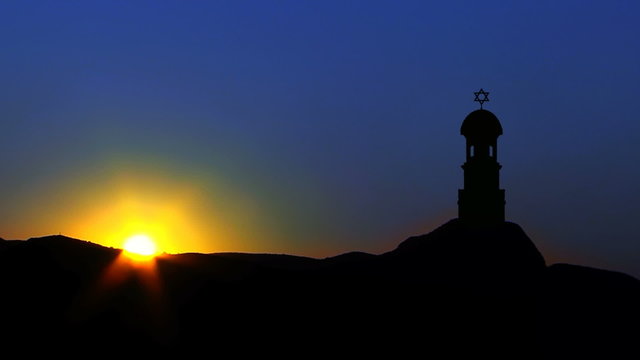 Sunset and Tower with David Star