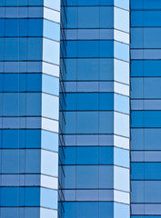 Glass Building Three Shades of Blue