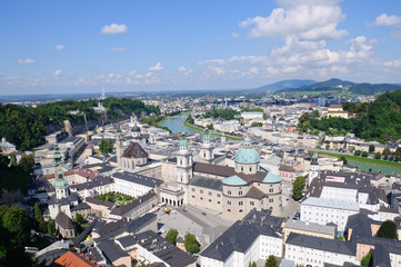 Fototapeta na wymiar View from the Hohensalzburg Castle - Salzburg, Austria