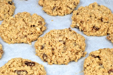 Cookies on a baking sheet
