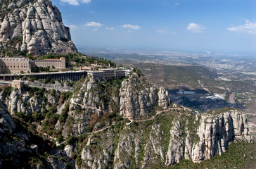 The mountain top monastery of Montserrat in Spain