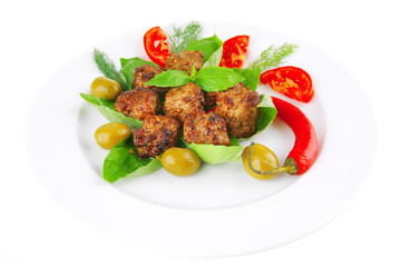 roasted cutlets on basil