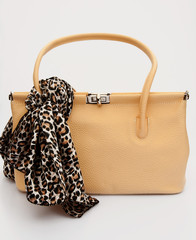 Sixties bag with leopard patterned scarf