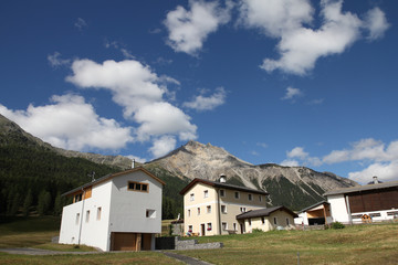 Fototapeta na wymiar Switzerland - Tschierv, village in Val Mustair (Grisons)