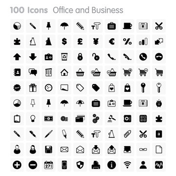 100 Icons - Office and Business Set
