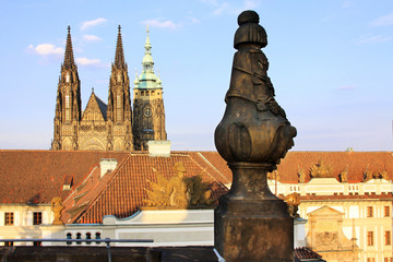 The View on St. Vitus Cathedral in Prague