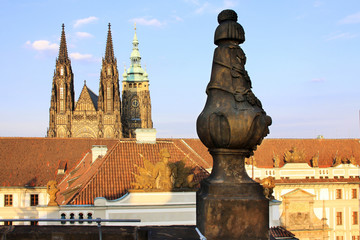 Fototapeta na wymiar The View on St. Vitus Cathedral in Prague