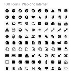 100 Icons - Web and Internet Set