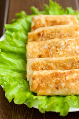 Pancakes stuffed with meat