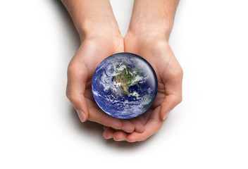 Hands caring for the Earth