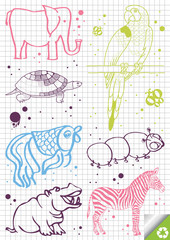 Animals vector set