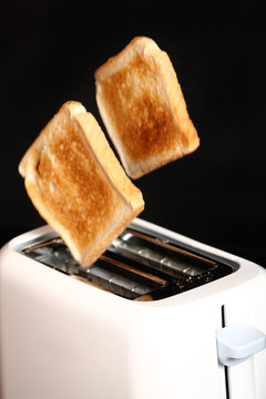 Toasted bread and toaster