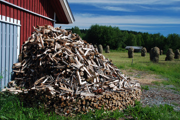 Farm scene in old Melalahti village
