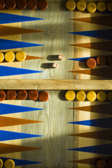 Top View of Backgammon Board