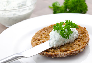 Quark und Brötchen
