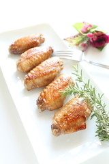 Chicken Wing and rosemary sauteed