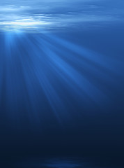 Obraz premium Resplandor bajo el mar