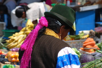 Marché d'Otavalo, Equateur - obrazy, fototapety, plakaty