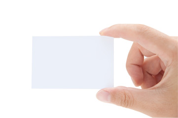 Obraz premium Male hand holding blank card