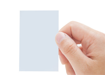 Blank Business Card In Hand