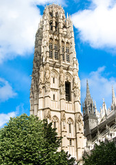 Notre Dame cathedral Tower in Rouen