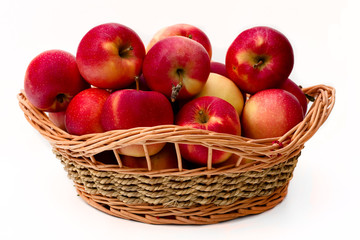 Red apples in the basket