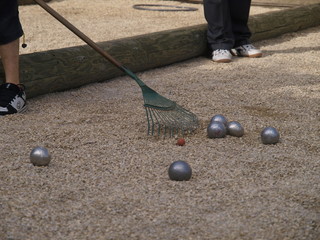 Partie de pétanque