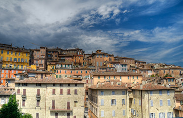 Fototapeta na wymiar Panoramiczny widok z Perugii. Umbria.