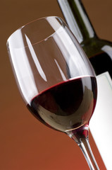Glass of red wine