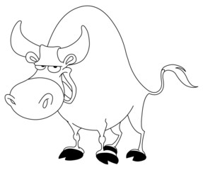 Outlined bull