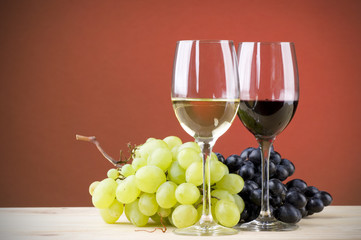 Red and white wine