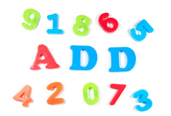 add and numbers in fridge magnets