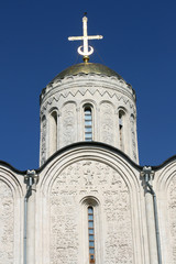 Fototapeta na wymiar XII century Dmitrievsky cathedral in Vladimir Russia